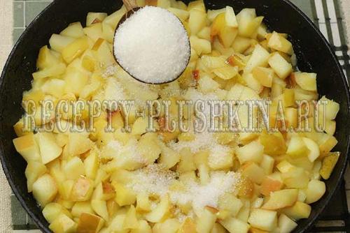 Начинка для пирожков из яблок с крахмалом. Начинка для пирожков из яблок