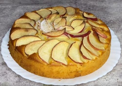 Шарлотка с карамелизированными яблоками на кефире. Шарлотка на кефире с яблоками в духовке. Пышная и вкусная. 9 простых рецептов